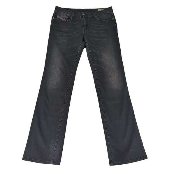 Diesel Jeans Bootzee-St Regular Slim Boot Cut Jeans Black Wash Women's Size 32 - Picture 1 of 9